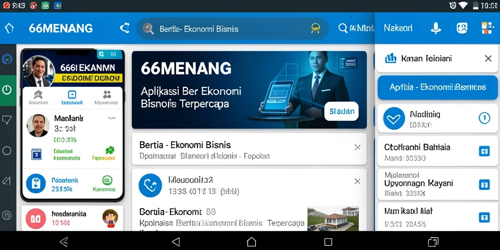 Tampilan antarmuka aplikasi 66MENANG yang mudah digunakan.
