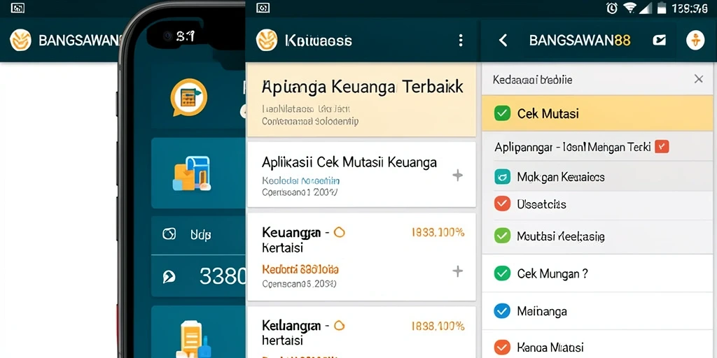 Antarmuka aplikasi BANGSAWAN88 untuk cek mutasi keuangan.