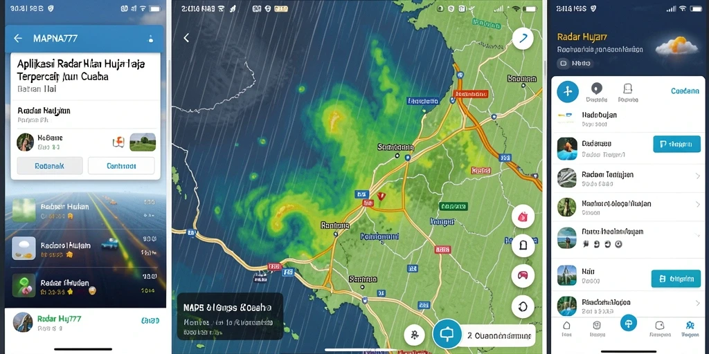 Antarmuka MAPNA777 menampilkan peta radar hujan yang jelas dan informatif.