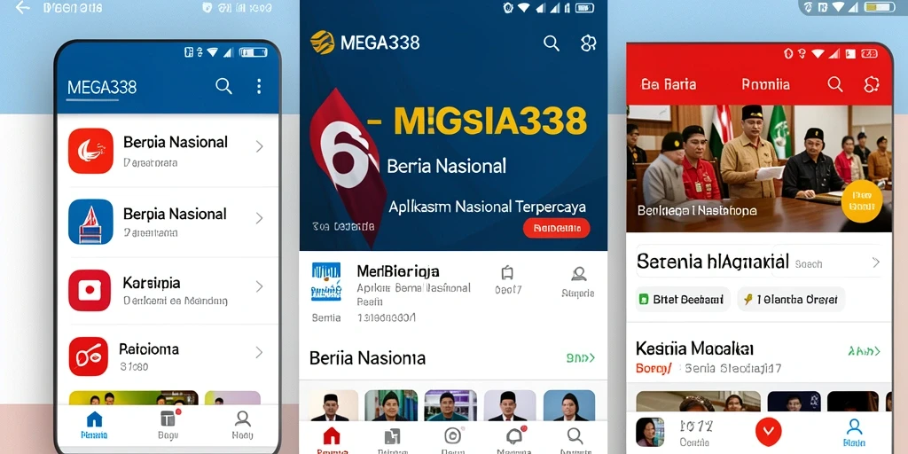 Tampilan antarmuka aplikasi MEGA338 yang sederhana dan informatif
