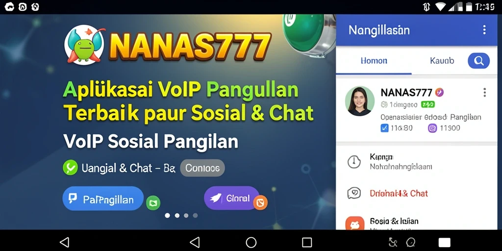 Tampilan antarmuka NANAS777 dengan fitur VoIP Panggilan yang mudah digunakan.