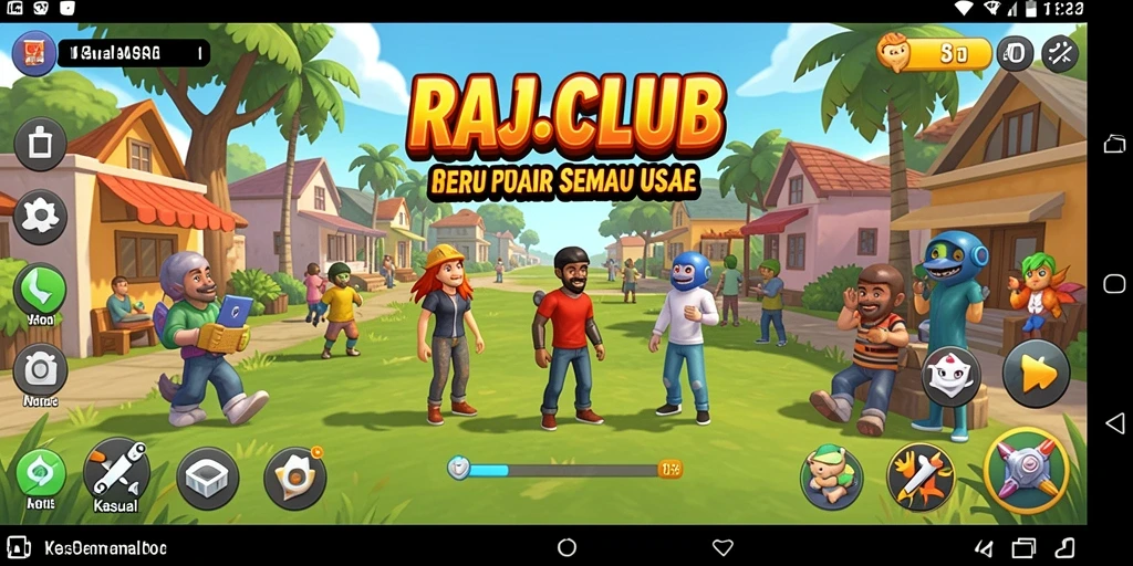 Antarmuka RAJACLUB yang cerah dan ramah pengguna.