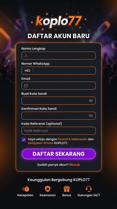 Buat Akun Baru koplo77 dengan Mudah